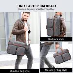 MOLNIA 3 in 1 Laptop Backpack, 17.3 inch Computer Bags for Men, Laptop Backpack for Men, for Travel Bussiness School Men Women, Black - Image 8